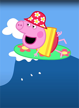 Peppa Pig. Surfing